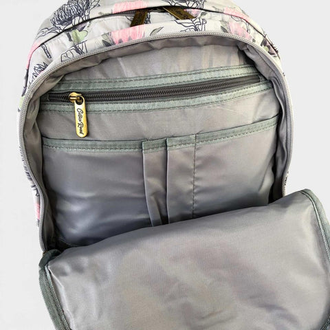Cotton Road Laptop Bag: BLUE PROTEA Padded Canvas Backpack for 15'6" Laptop with Matching Wallet