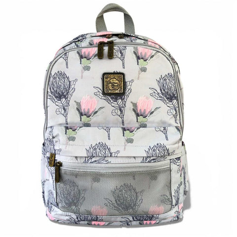 Cotton Road Laptop Bag: BLUE PROTEA Padded Canvas Backpack for 15'6" Laptop with Matching Wallet