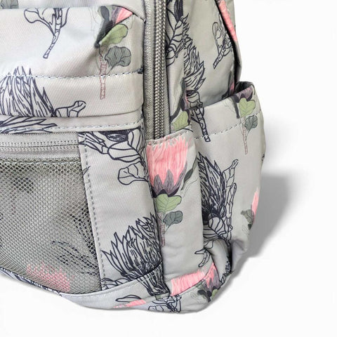 Cotton Road Laptop Bag: BLUE PROTEA Padded Canvas Backpack for 15'6" Laptop with Matching Wallet