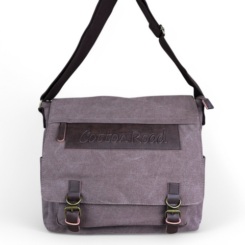 Cotton Road Laptop Bag: BROWN BRANDED Canvas 15,6" Laptop Bag