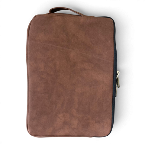 Cotton Road Laptop Bag: BROWN PU Leather suitable for 14" Laptop