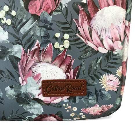 Cotton Road Laptop Bag: GREEN PROTEA PVC Laptop Bag / Carry Sleeve with Padded Inner