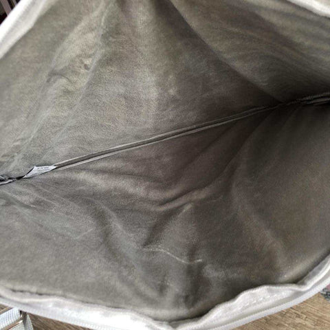 Cotton Road Laptop Bag: GREY FLORAL PVC Bag / Carry Sleeve with Padded Inner