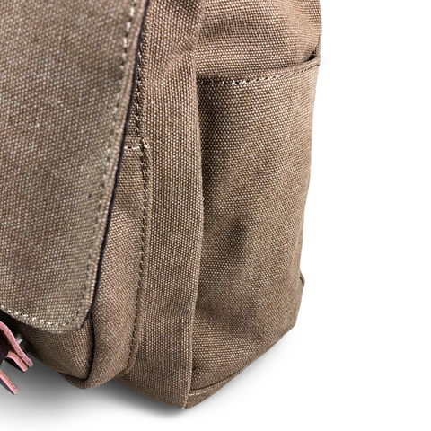 Cotton Road Laptop Bag: KHAKI BRANDED Canvas 15,6" Laptop Bag