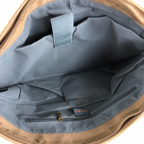 Cotton Road Laptop Bag: KHAKI BRANDED Canvas 15,6" Laptop Bag