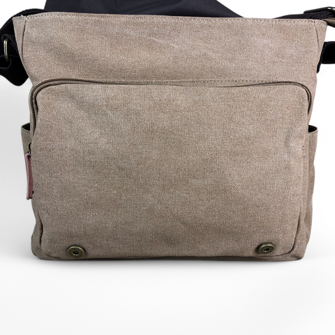 Cotton Road Laptop Bag: KHAKI BRANDED Canvas 15,6" Laptop Bag