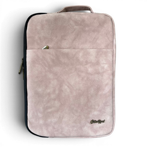 Cotton Road Laptop Bag: PINK PU Leather sleeve suitable for 14" Laptop