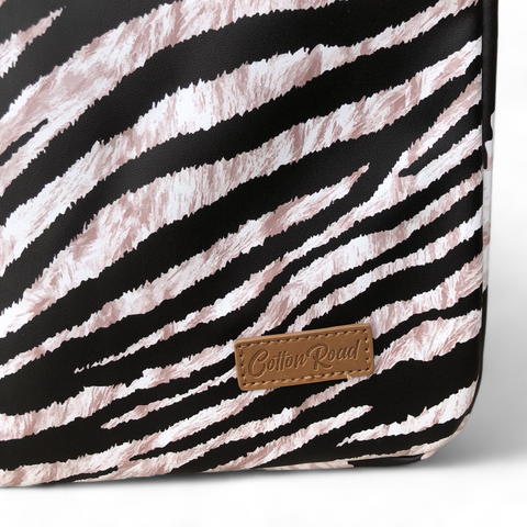 Cotton Road Laptop Bag: Stylish PVC Carry Sleeve with ZEBRA Print