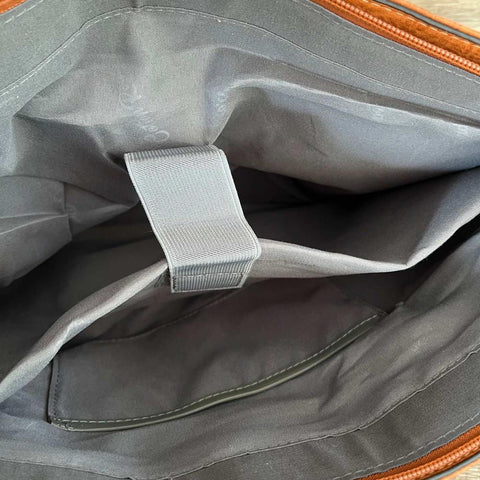 Cotton Road Laptop Bag: TAN PU Leather 15'6 with TOPSTICH detailing