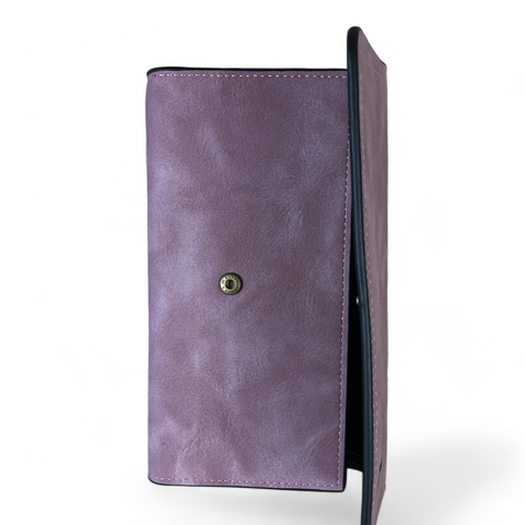 Cotton Road Large Tri-fold PINK PU Leather Wallet