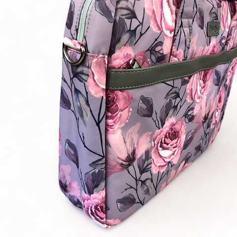 Cotton Road Laptop Bag: MAUVE Canvas 15'6" Bag with Matching Sleeve