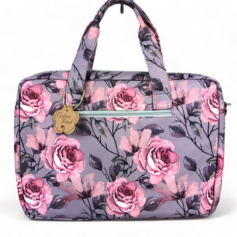 Cotton Road Laptop Bag: MAUVE Canvas 15'6" Bag with Matching Sleeve