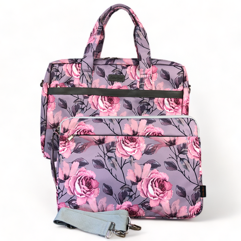 Cotton Road Laptop Bag: MAUVE Canvas 15'6" Bag with Matching Sleeve