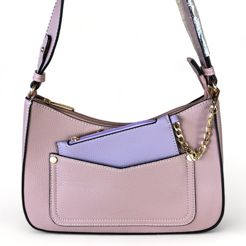 Cotton Road PINK PU Leather Sling Bag WITH detachable MONEY BAG
