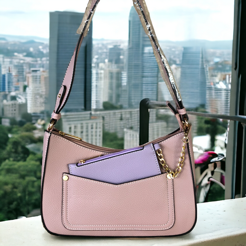 Cotton Road PINK PU Leather Sling Bag WITH detachable MONEY BAG