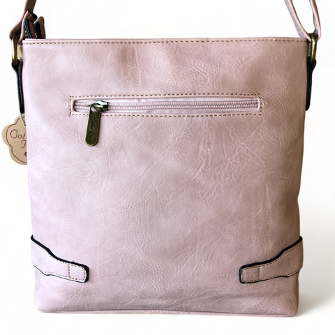 Cotton Road PINK PU Leather Sling Bag with Strap detailing