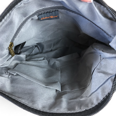 Cotton Road Sling Bag: BLACK PU Leather Sling Bag with Metal Zips