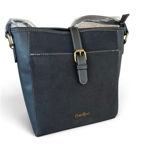 Cotton Road Sling Bag: BLACK PU Leather with Matching Hearts Wallet