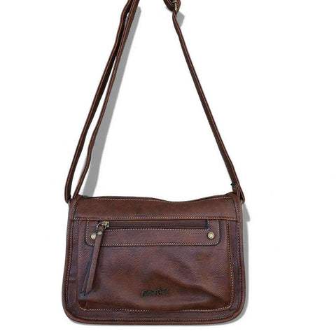 Cotton Road Sling Bag: BROWN PU Leather Crossbody Bag for Everyday Use