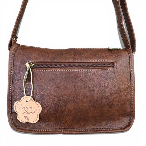Cotton Road Sling Bag: BROWN PU Leather Crossbody Bag for Everyday Use
