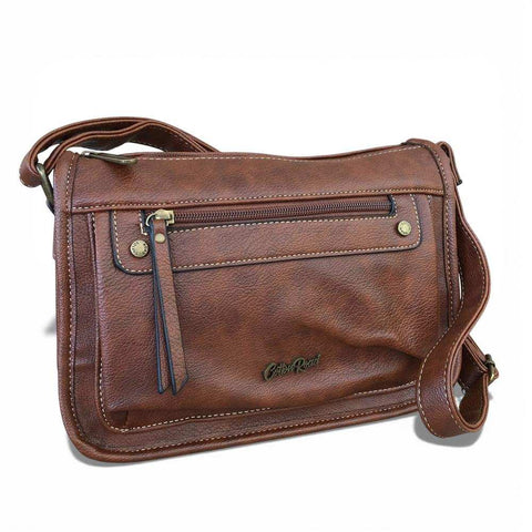 Cotton Road Sling Bag: BROWN PU Leather Crossbody Bag for Everyday Use
