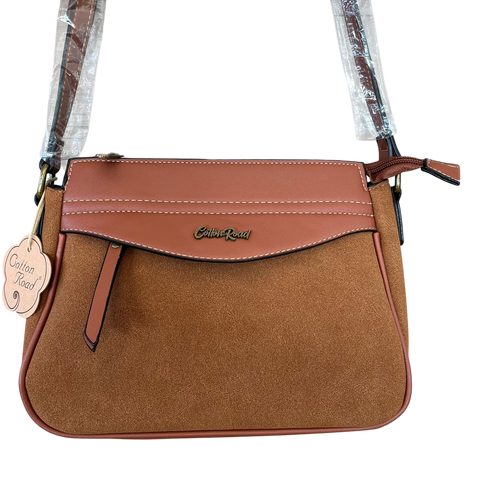 Cotton Road Sling Bag: BROWN PU Leather Crossbody with Matching Wallet