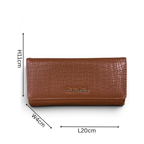 Cotton Road Sling Bag: BROWN PU Leather Crossbody with Matching Wallet