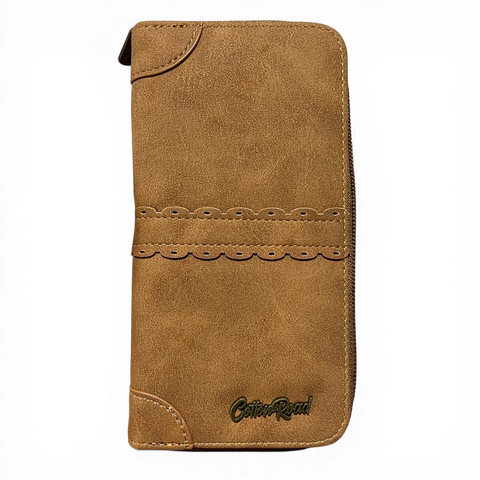 Cotton Road Sling Bag: BROWN PU Leather Crossbody with Matching Wallet