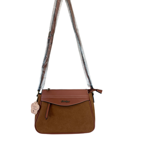 Cotton Road Sling Bag: BROWN PU Leather Crossbody with Matching Wallet