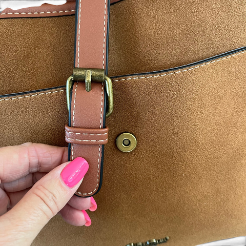 Cotton Road Sling Bag: BROWN PU Leather Crossbody with Matching Wallet