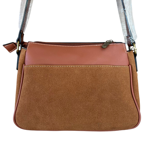 Cotton Road Sling Bag: BROWN PU Leather Crossbody with Matching Wallet