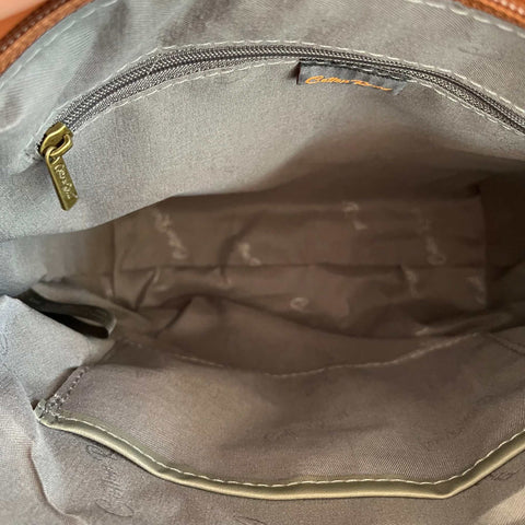 Cotton Road Sling Bag: BROWN PU Leather with Buckle Clip Design