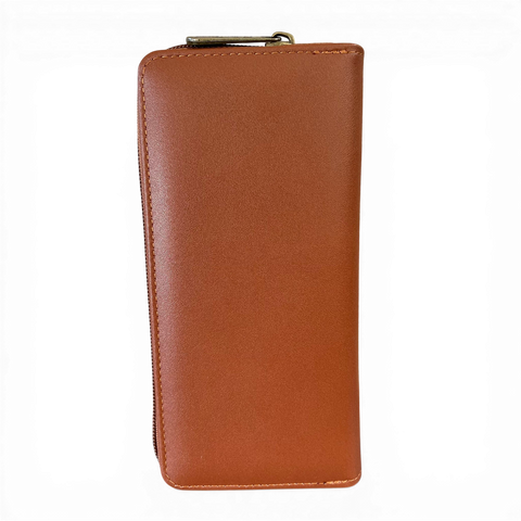 Cotton Road Sling Bag: BROWN PU Leather with Matching Protea Wallet Design