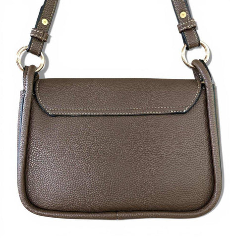 Cotton Road Sling Bag: BROWN PU Leather with Shoulder Strap and Matching Wallet