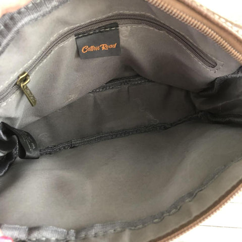 Cotton Road Sling Bag: COFFEE BROWN PU Leather Sling Bag