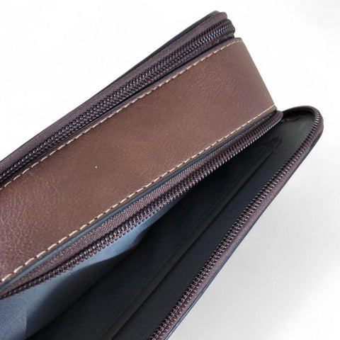 Cotton Road Sling Bag: COFFEE BROWN PU Leather Sling Bag with EMBOSSED FLOWERS