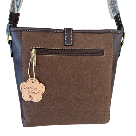 Cotton Road Sling Bag: COFFEE BROWN PU Leather with Stylish Matching Wallet