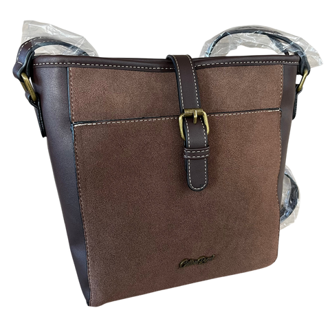 Cotton Road Sling Bag: COFFEE BROWN PU Leather with Stylish Matching Wallet