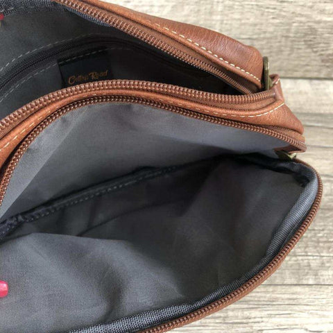 Cotton Road Sling Bag: Elegant Brown PU Leather & Durable Design