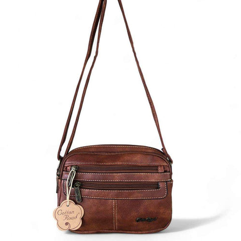 Cotton Road Sling Bag: Elegant Brown PU Leather & Durable Design