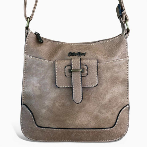 Cotton Road Sling Bag: KHAKI PU Leather