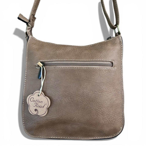 Cotton Road Sling Bag: KHAKI PU Leather