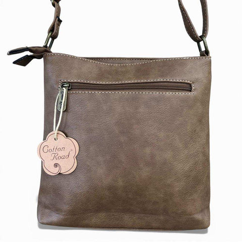 Cotton Road Sling Bag: KHAKI PU Leather Bag