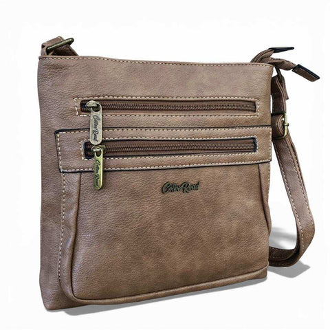 Cotton Road Sling Bag: KHAKI PU Leather Bag
