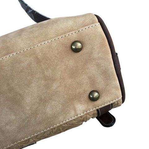 Cotton Road Sling Bag: KHAKI PU Leather Crossbody with BRANDED Strap and Matching Wallet