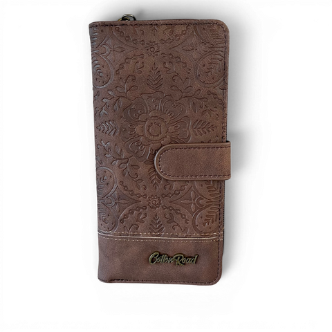 Cotton Road Sling Bag: KHAKI PU Leather Crossbody with BRANDED Strap and Matching Wallet