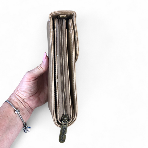 Cotton Road Sling Bag: KHAKI PU Leather Mini Cellphone Sling