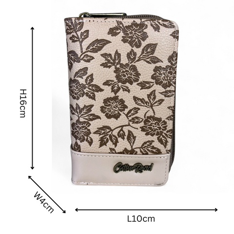 Cotton Road Sling Bag: KHAKI PU Leather with Matching Wallet