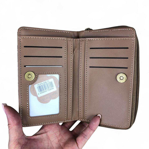 Cotton Road Sling Bag: KHAKI PU Leather with Matching Wallet