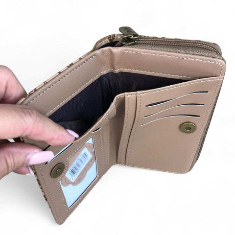 Cotton Road Sling Bag: KHAKI PU Leather with Matching Wallet